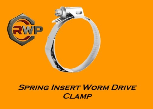  Spring Insert Worm Drive Clamp – Flexible Clamp with Spring Mechanism for Consistent Tension and Secure Hose Fastening