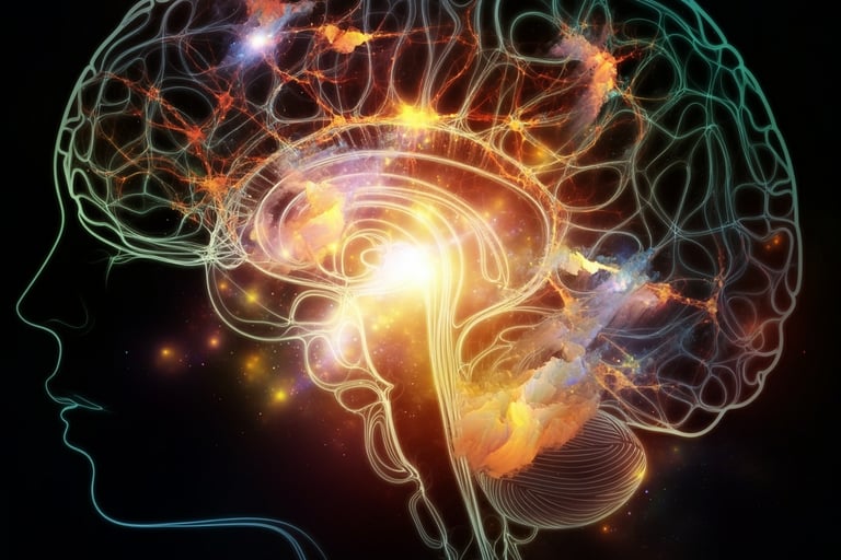 Oplichtende hersengebieden