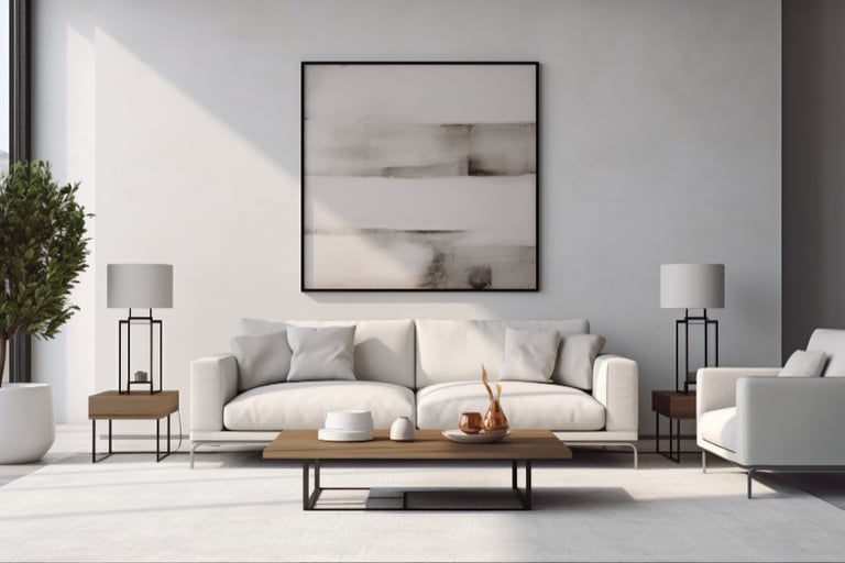 decoration-contemporaine-salon-blanc