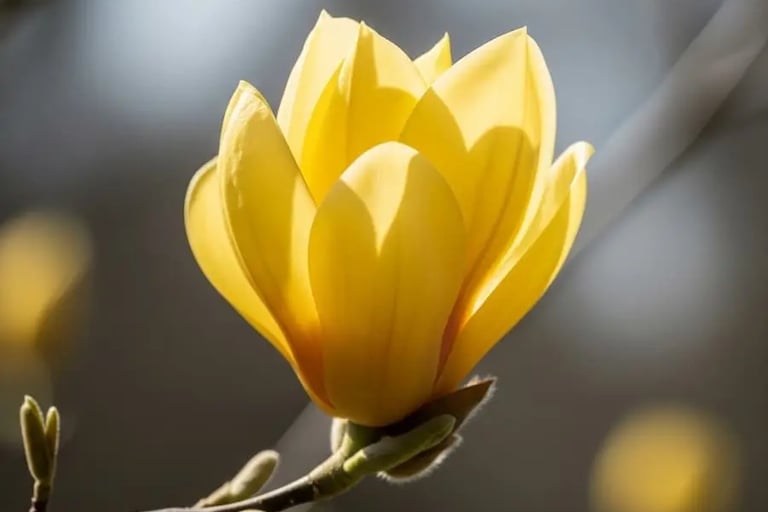 flor de magnolia Daphne Vivo color amarillo