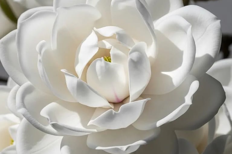 flor doble blanco puro de magnolia