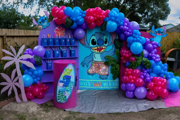 Custom Lilo & Stitch birthday display
