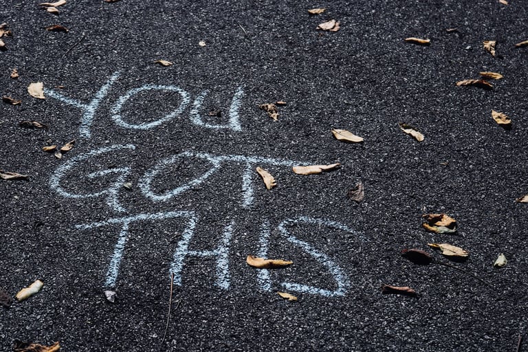 you got this written with chalk on the ground