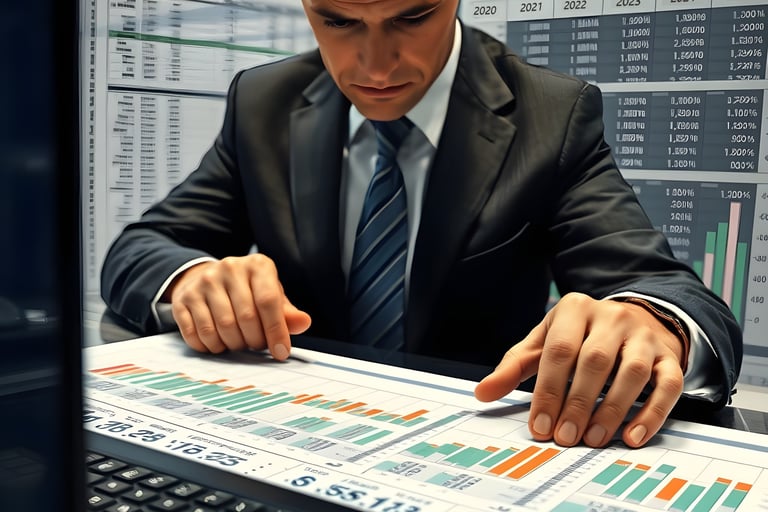 a man and woman sitting at a desk with a tablet