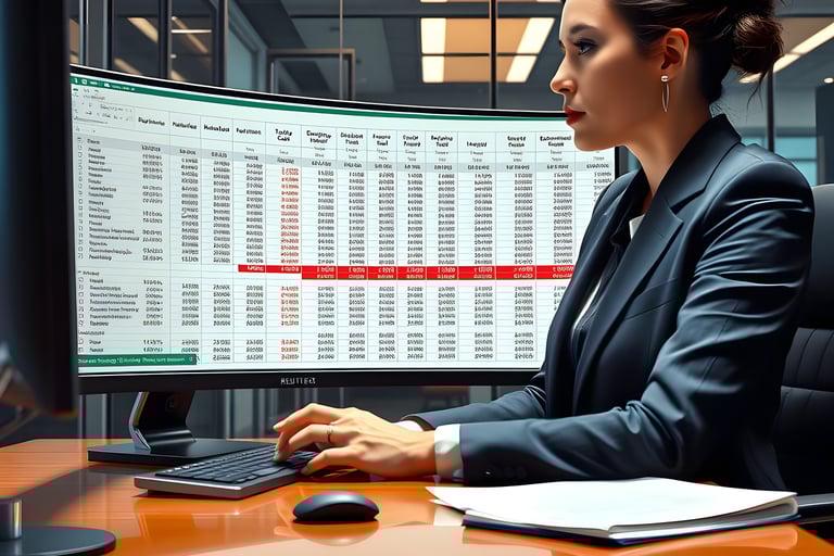 a man in a suit and tie is typing on a computer screen