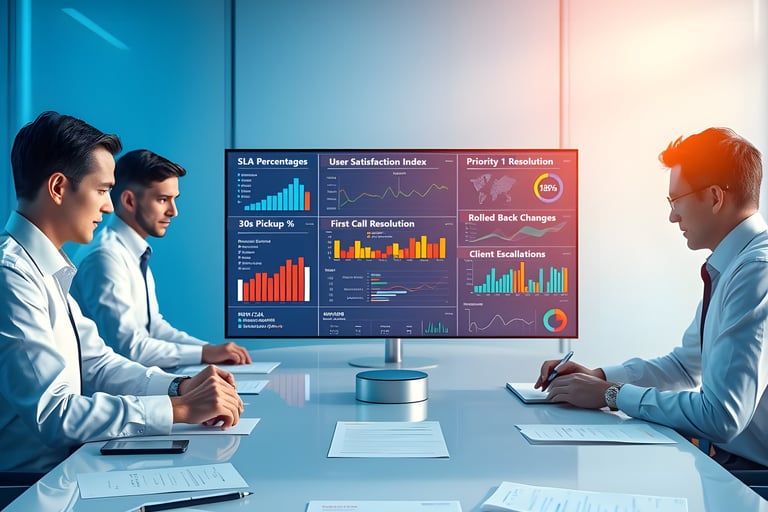 a group of business people sitting around a conference table