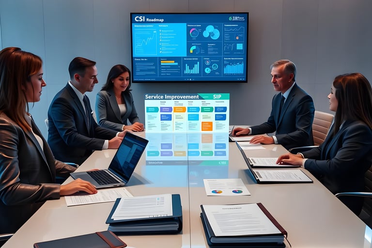 a group of business people sitting around a table