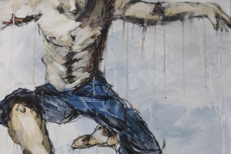 Danser, acryl op papier