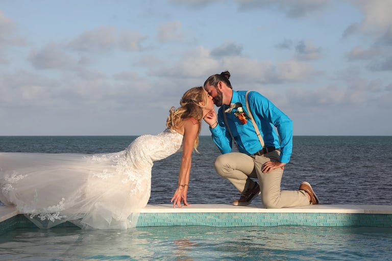 key west bride & groom romantic wedding