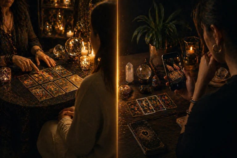 tarot online whatsapp vs tarot presencial em leitura de cartas