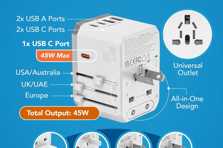 Ceptics Universal Travel Adapter