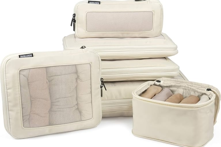 Compression packing cubes