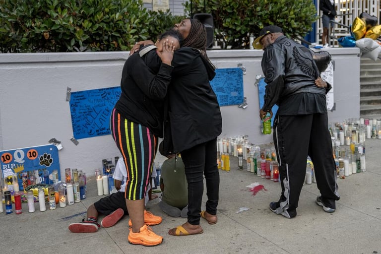 Memorial at Crenshaw High After murder