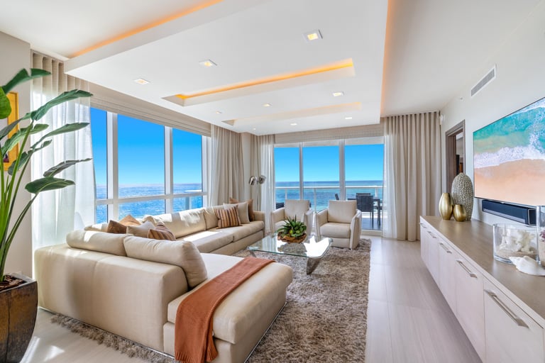 Photo of luxury oceanfront apartment