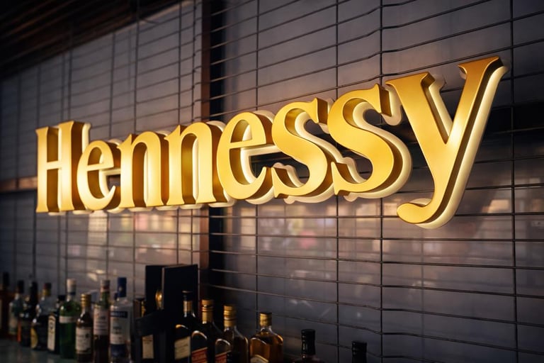 Hennessy signage installation in Lagos by SignWriters