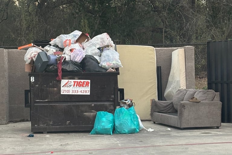 a dump filled with illegal dumping in san antonio