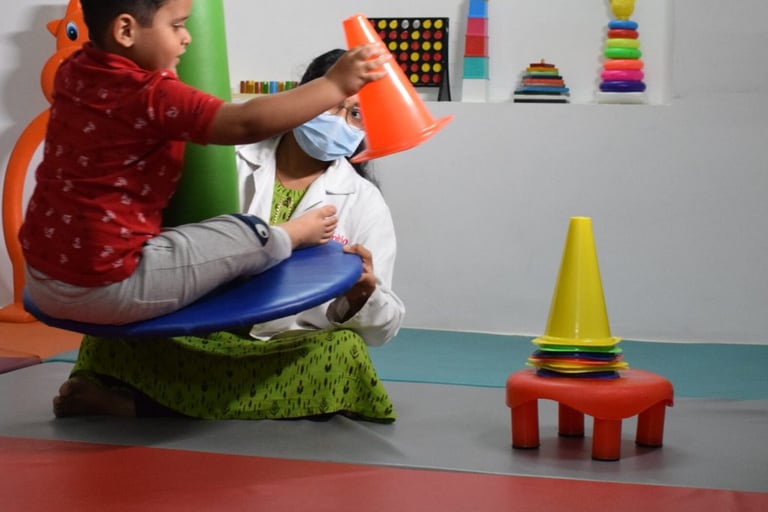 Self balancing and concentration acitivities in Occupational Therapy