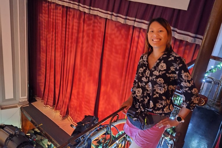 View of the stage from the row inforont