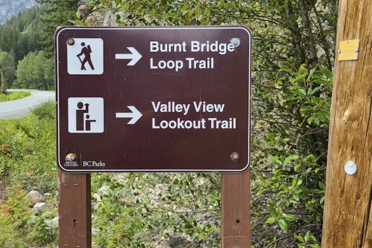 Burnt Bridge Loop Trail Sign