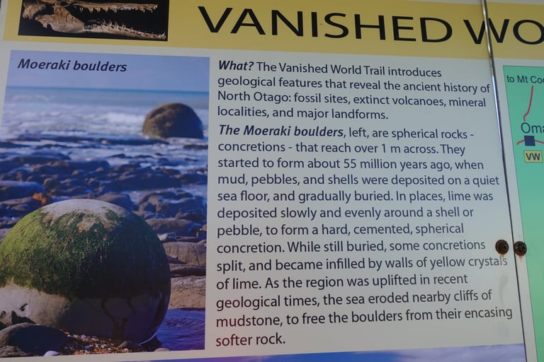 Moeraki Boulders Sign
