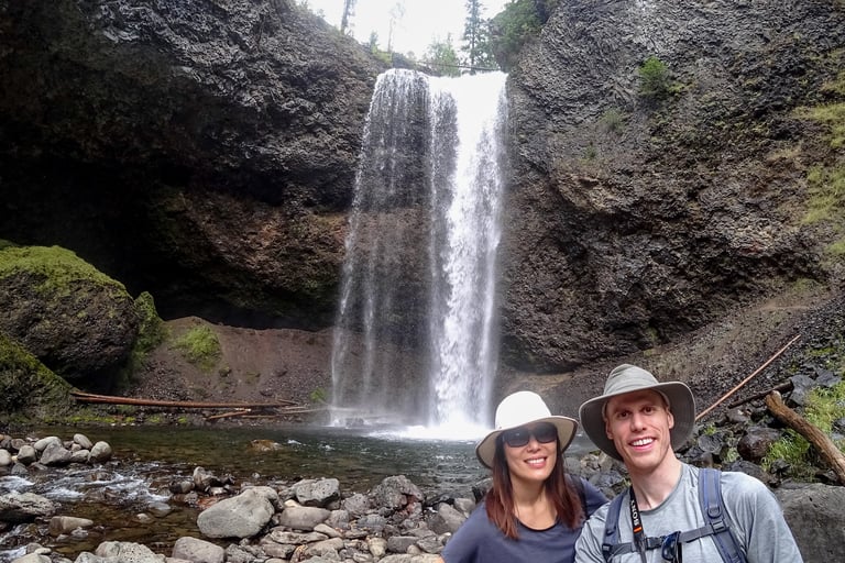 At the base of Moul Falls