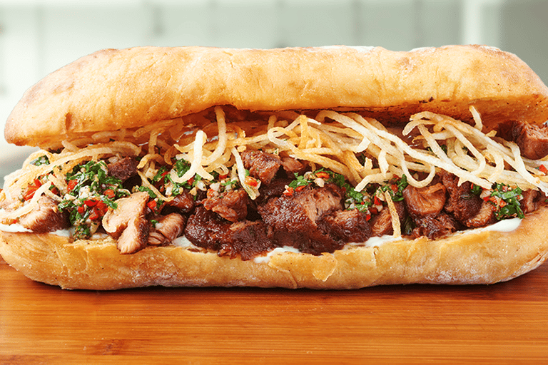 Vegan Steak Frites with Lions mane, Chimichurri 