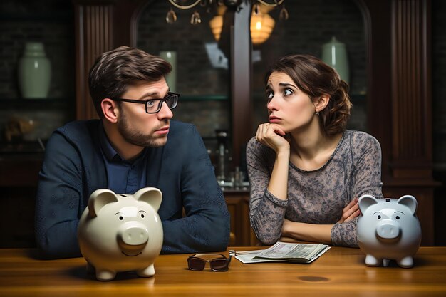 imagem de um casal analisando suas finanças 