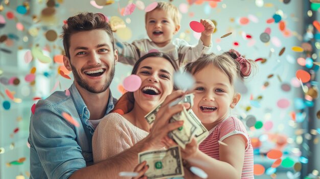 imagem de uma família investindo para o futuro dos filhos