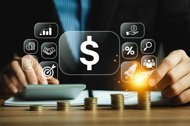 imagem ilustrando o crescimento financeiro.