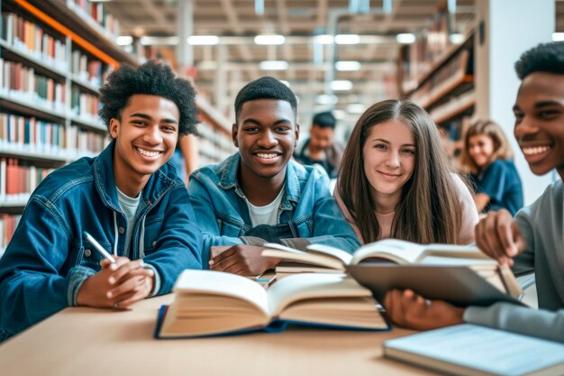 imagem de jovens estudando juntos