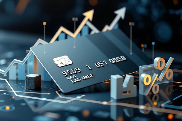 imagem de gráficos financeiros juros rotativos