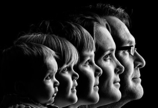 imagem do processo da evolução humana .
