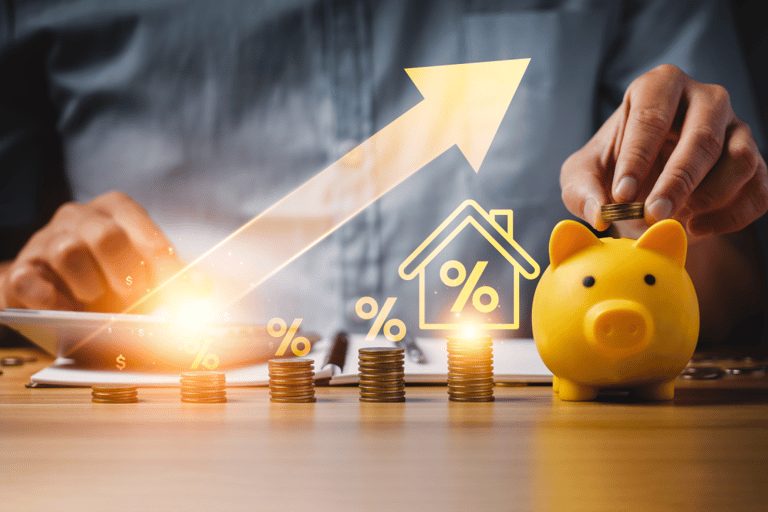 imagem de um gráfico de poupança.