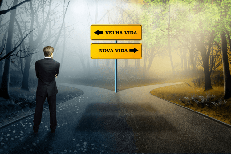 imagem referindo as escolhas da vida certo ou errado.
