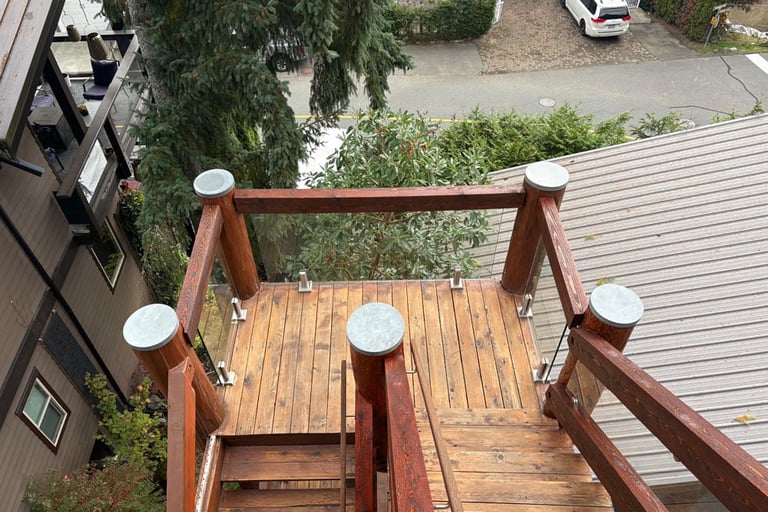 After image of railing restoration in Nanaimo