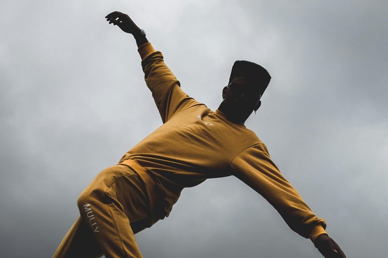 Dancer moving their body