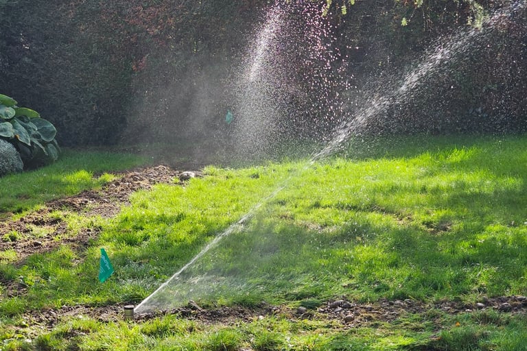 Turbines qui viennent d'être installée dans un jardin privé à Founex.