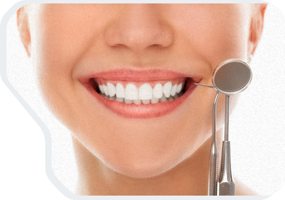 Girl showing teeth