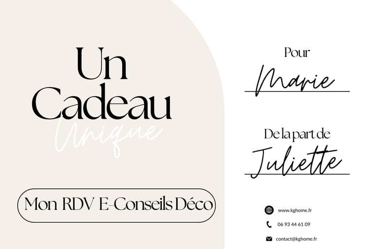 CARTE CADEAU - KG HOME- MON COACHING DECO EN VISIO