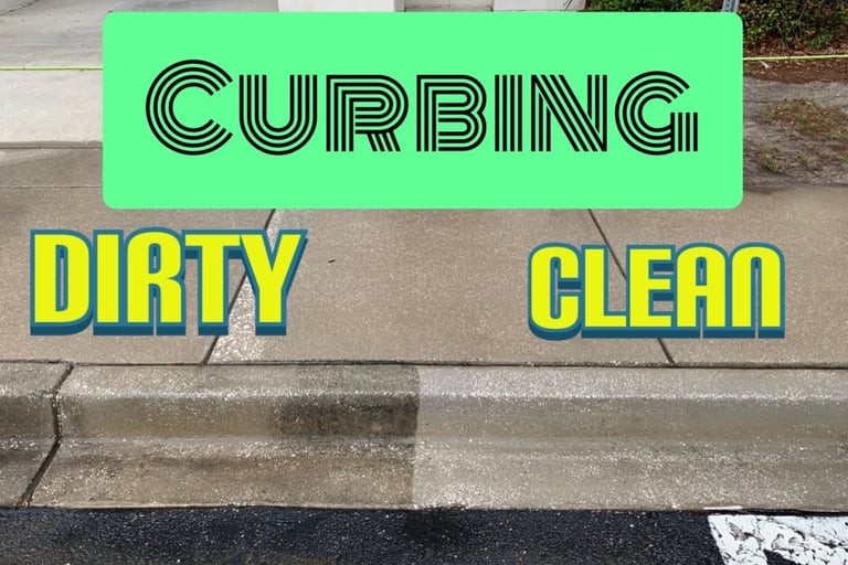 before and after photo or pressure washing in Dayton, Ohio