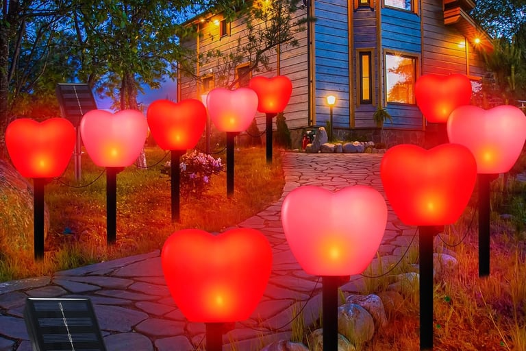 Valentine's path lights