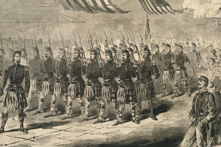Soldiers on Parade,  from the American Civil War