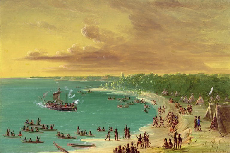 George Catlin depicts Lake Erie in 1848