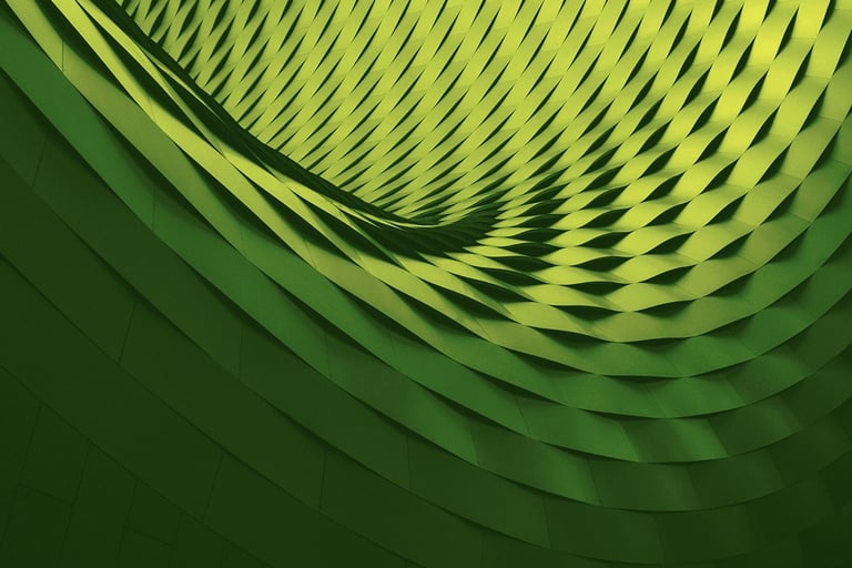 photo of curved roof with scales - tinted yellow