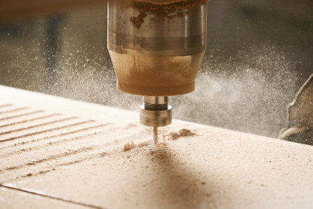 cnc cortando madera