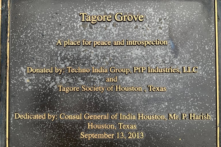 The Dedication Plaque at the Grove