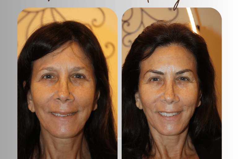 a woman with very natural looking microblade eyebrows