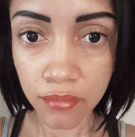 Soft blush lip color tattoo