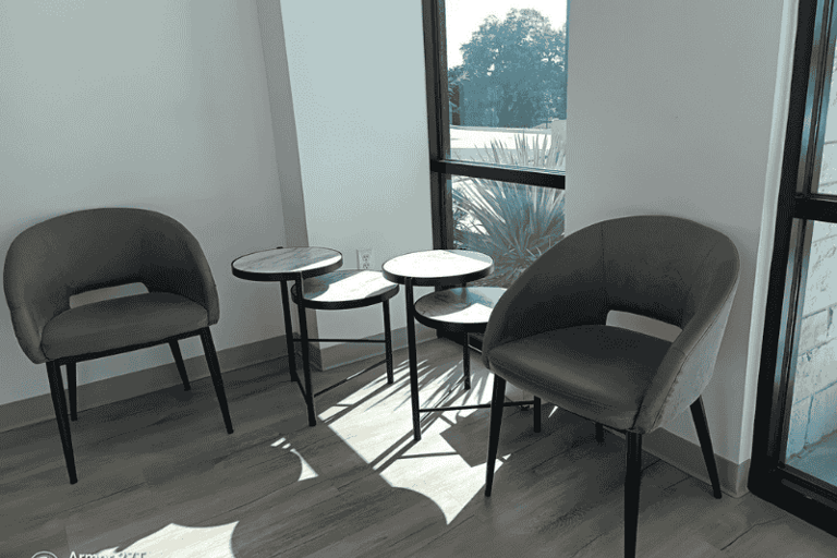Welcoming reception area at the Georgetown permanent makeup studio
