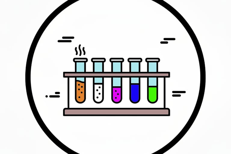 drawing of a rack with testing tubes